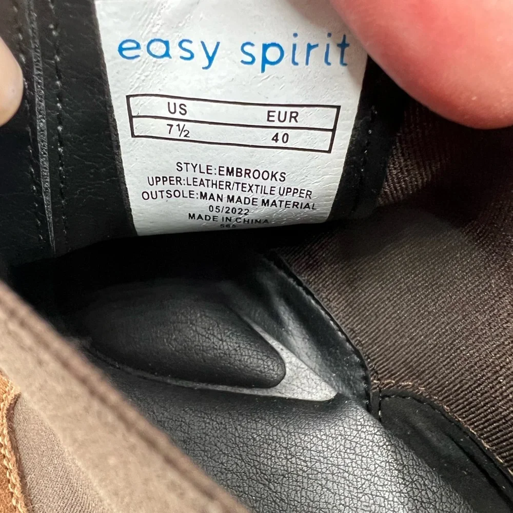 Men's Easy Spirit Brooks Ankle‎ Boot color otter/coffee Bean size 7.5.